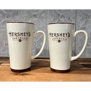 Hershey's Chocolate Galerie Tall Ceramic Mug- Lot of 2